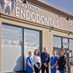 Strathroy Endodontics staff in front of office 